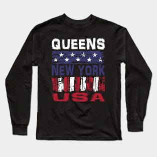 Queens New York USA T-Shirt Long Sleeve T-Shirt